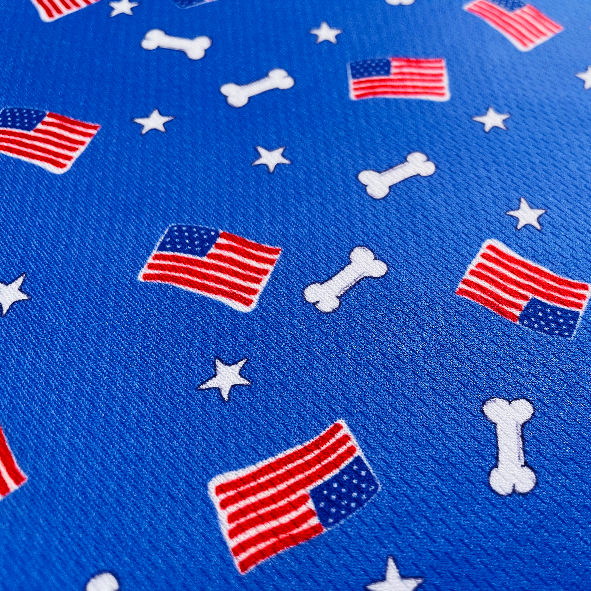 Red, White and Bones American Flag USA Tie On Dog Bandana