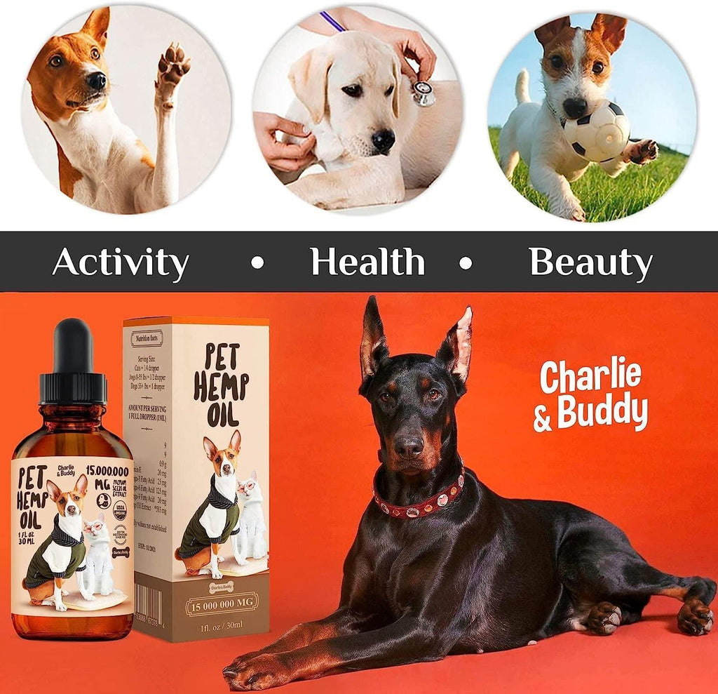 Charlie & Buddy Pain Relief Hemp Oil for Dogs and Cats