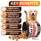 Great Poop Dog Stool Solidifier - Probiotics + Fiber + Enzymes