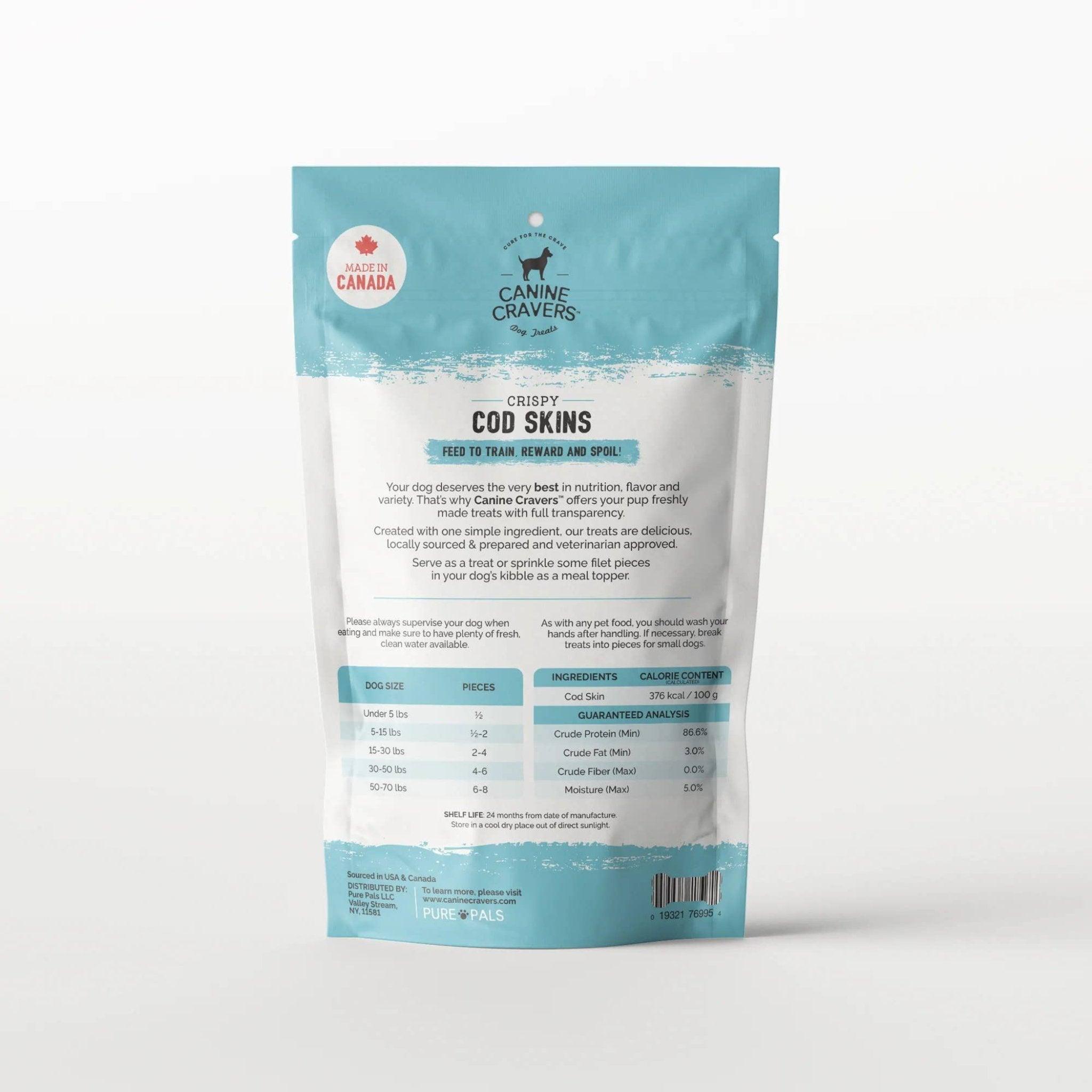 Crispy All-Natural Cod Skins Dog Treats - Premium Single Ingredient