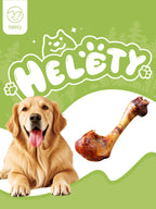 HELETY 1PCS Beef Bone Chews for Dogs, Long Lasting Chew Treats, Dental Health for Medium & Large Dogs
