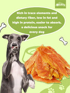HELETY Grain Free Chewy Dog Treats Wholesome, Natural Chicken Training Treats, Healthy Chicken Jerky, Chew Enjoyment Snacks for Puppies & Adult Dogs