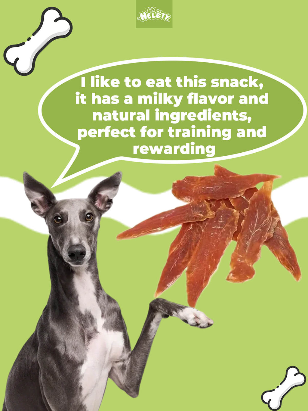 HELETY Dog Training Treats, Low Calorie Soft Chews, Natural Duck Flavor, Rewards for Small & Large Dogs Adult Dogs