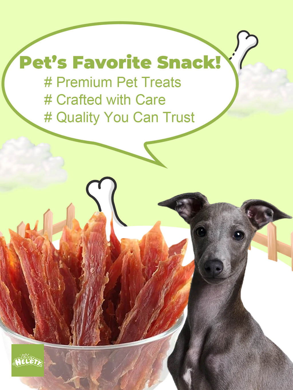 HELETY Dog Training Treats, Low Calorie Soft Chews, Natural Duck Flavor, Rewards for Small & Large Dogs Adult Dogs
