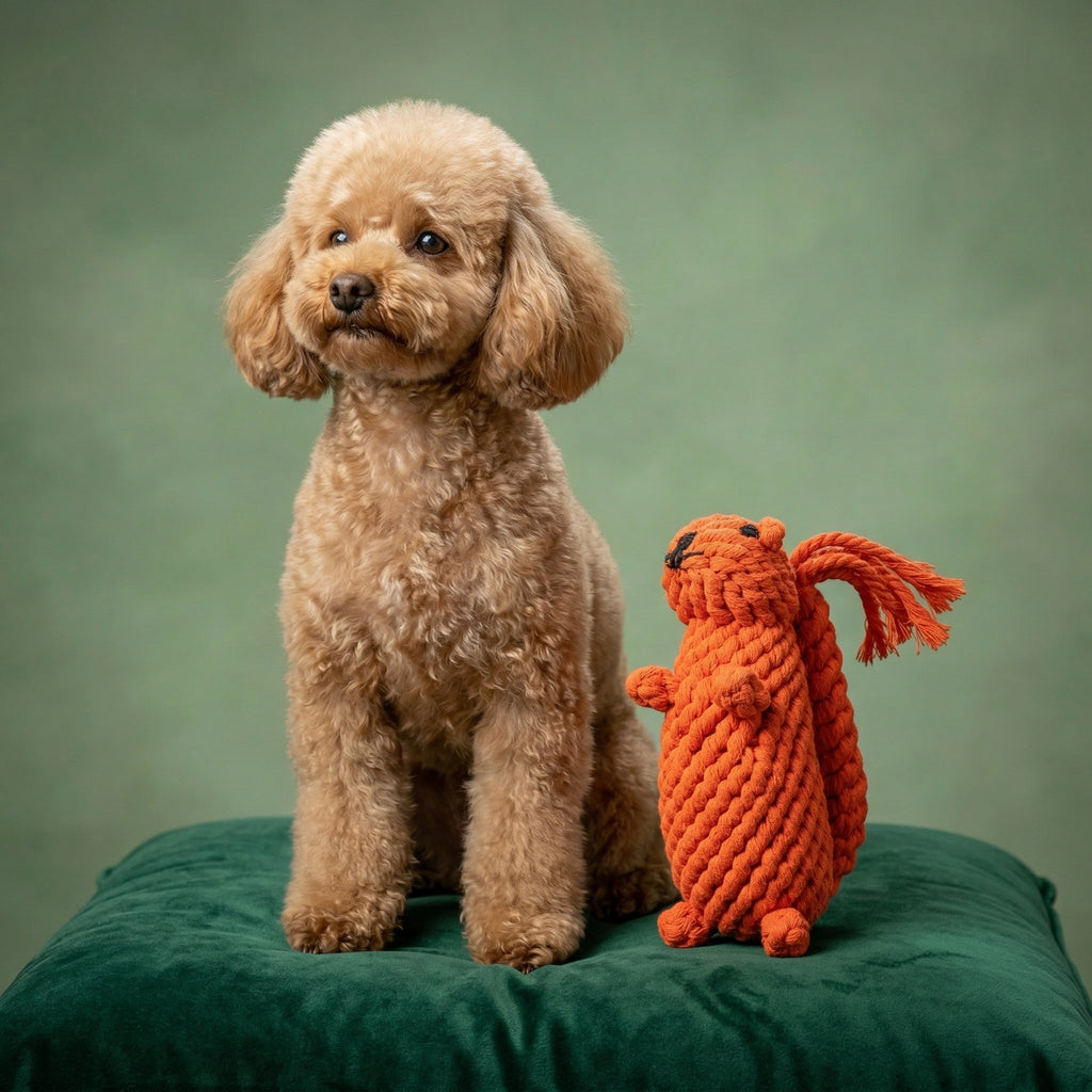 Oliver the Squirrel Rope Toy